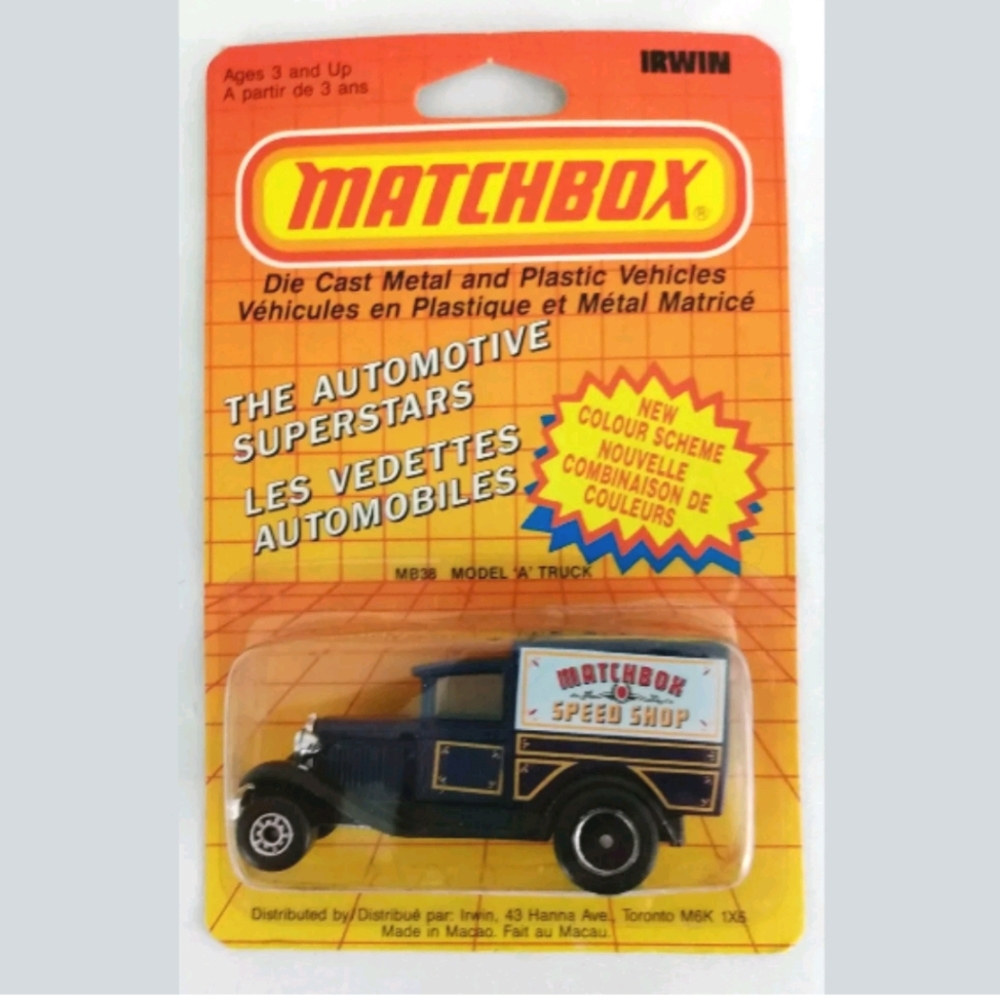 Card Matchbox Model 'A' Truck Speed Shop MB38